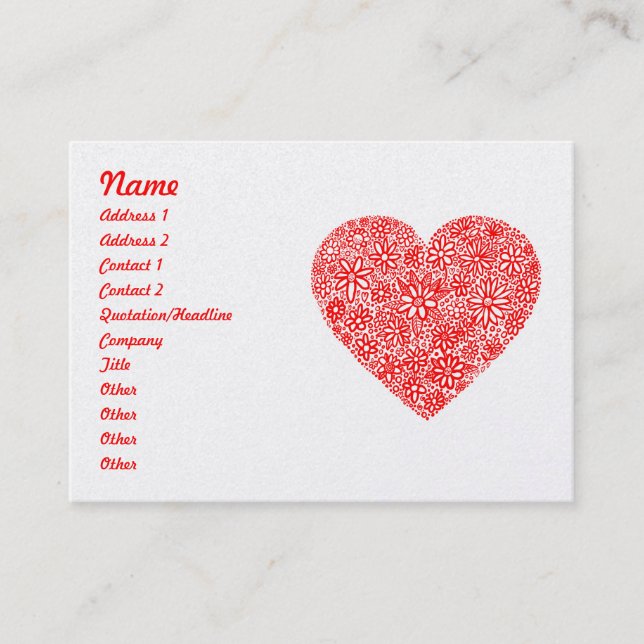 Cartão De Visita Coração Bloqueado - Dourado (Frente)