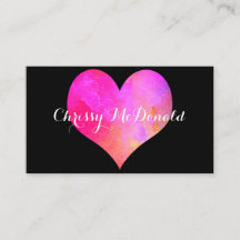 Coração de Aquarela com Informações Personalizadas