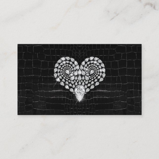 Cartão De Visita Coração do diamante (Frente)