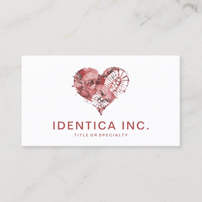 Cartão De Visita coração do estômago de inicialização (Frente)