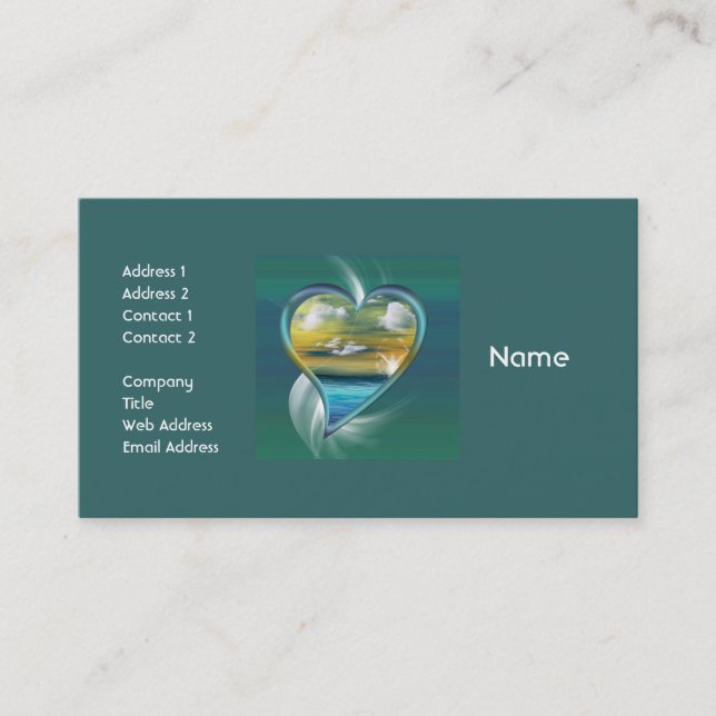 Cartão De Visita Coração líquido (Frente)