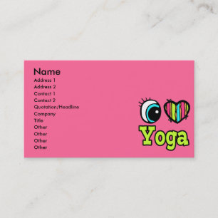 Cartão De Visita Coração Olho Brilhante Eu Amo Yoga