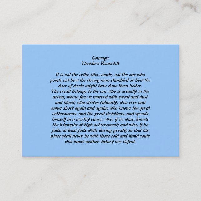 Cartão De Visita Coragem (Frente)