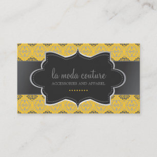 Cartão de visita corajoso do desenhista do damasco