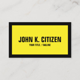 Cartão de visita corajoso preto/amarelo