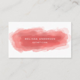 Cartão De Visita Coral Modern Watercolor