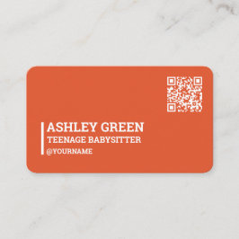 Cartão De Visita Coral Red QR Adolescentes