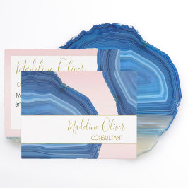 Cartão De Visita Corante Azul-Cor-de-rosa-azul Elegante do Código Q