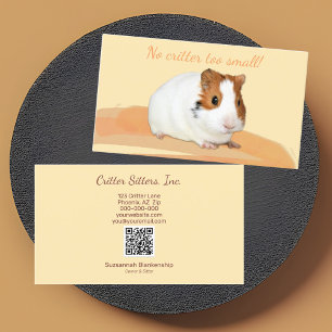 Cartão De Visita Corante de Animais de Companhia Bonitos Guiné Por