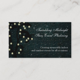 Cartão De Visita Corda da meia-noite estrelado do planeamento do