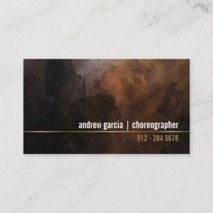 Cartão De Visita Coreógrafo Dança TalentoHabilidades Grunge GoldS