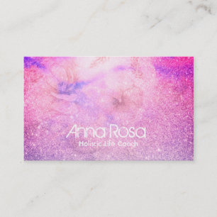 Cartão De Visita *~* Cores-d-água Cor Floral Cor-de-rosa Azul