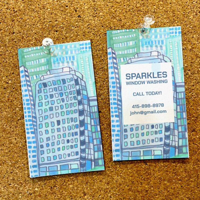 Cartão De Visita Cores de água de lavagem comercial (Criador carregado)