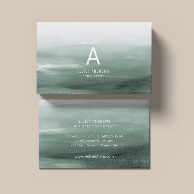 Cartão De Visita Cores de Neve Aquarela | (Criador carregado)