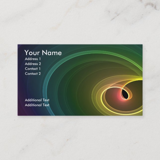 Cartão De Visita Cores do arco-íris (Frente)