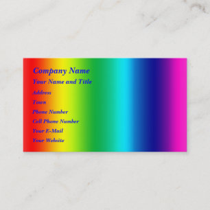 Cartão De Visita Cores do arco-íris