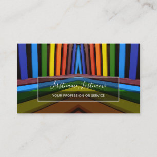 Cartão De Visita Cores do arco-íris para pintor e decorador