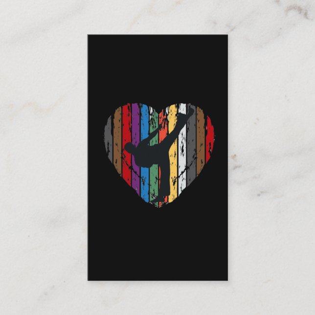 Cartão De Visita Cores do Cinturão de Combate de Artes Marciais (Frente)