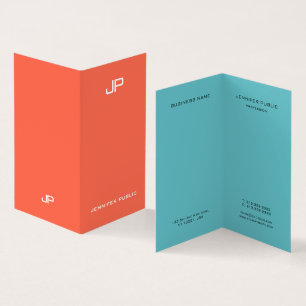 Cartão De Visita Cores Elegantes De Tendência Profissional Monogram