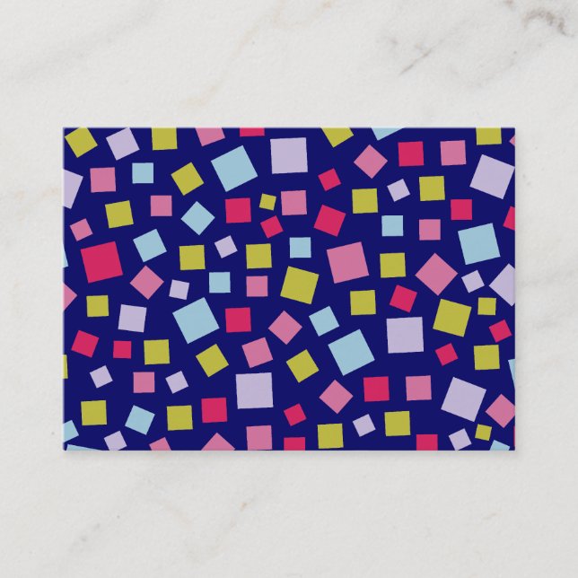 Cartão De Visita Cores em cascata II - Azul escuro (Frente)