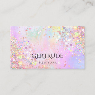 Cartão De Visita cores pastel de brilho picante simulado