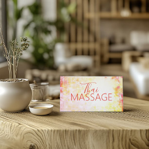 Cartão De Visita Corpo de Massagem de Yoga Tailandês Relaxa Cor Tr