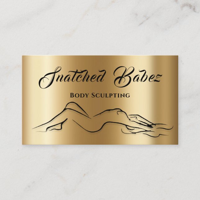 Cartão De Visita Corpo Esculpindo Beleza Massagem do Logotipo Homey (Frente)