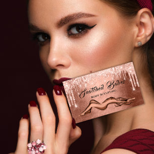 Cartão De Visita Corpo Esculpindo Logotipo de Bela Massagem CÓDIGO 