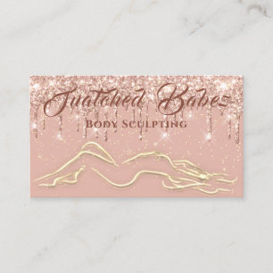 Cartão De Visita Corpo Esculpindo Logotipo de Beleza Drivers de Mas