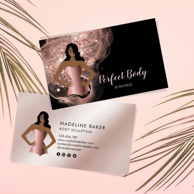 Cartão De Visita Corpo Esculpindo Malhação Linergie Waist Trainer B (Criador carregado)