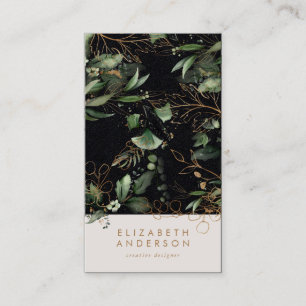 Cartão De Visita Corporação moderna de Eucalipto preto Premium