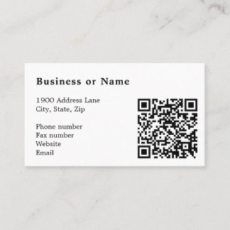 Cartão De Visita Corporação profissional minimalista do código QR