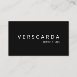 Cartão De Visita Corporação Profissional Negra Negra Elegante