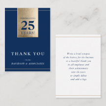 CORPORATE ANNIVERSARY business navy white gold