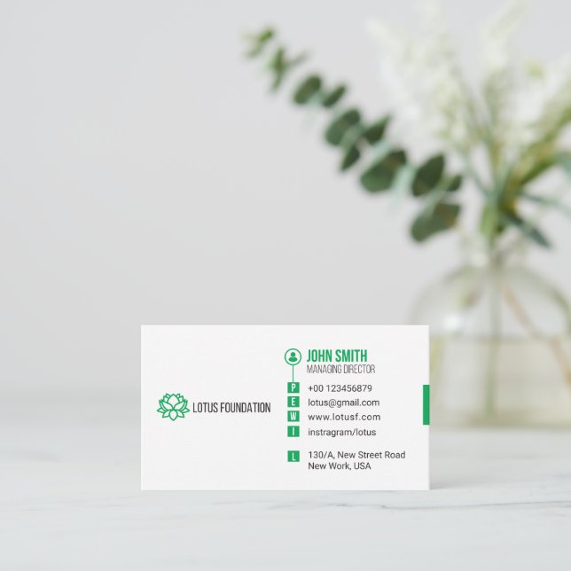 Cartão De Visita Corporate Business Card Template  (Em pé/Frente)