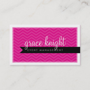 Cartão De Visita CORPORATE simples cromo magenta quente