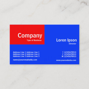 Cartão De Visita Correção do Quarto - Vermelho e Azul