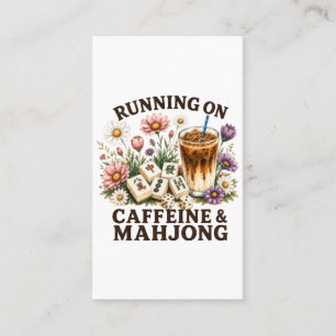 Cartão De Visita Correndo em Cafeína & Mahjong