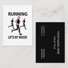 Cartão De Visita Correr Levanta Meu Humor Correndo