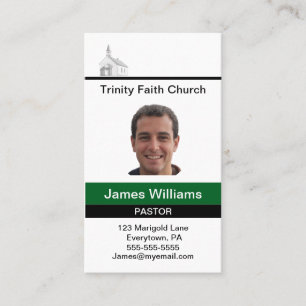 Cartão De Visita Correspondência de Pastor Personalizada
