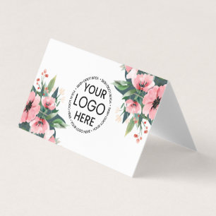 Cartão De Visita Corretor de Imóveis Cinza Logotipo Blush Bloom