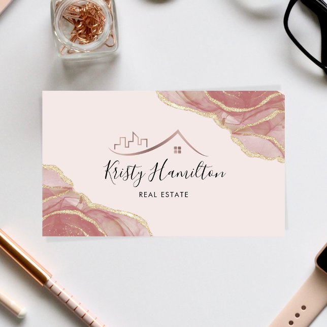 Cartão De Visita corretor imobiliário de imóveis de habitação (Criador carregado)