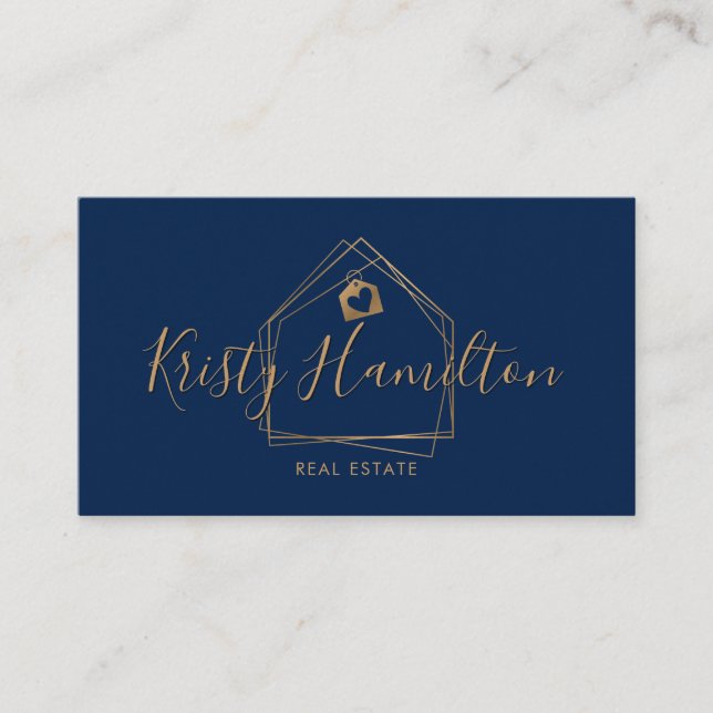 Cartão De Visita corretor imobiliário imobiliária adicionar foto b (Frente)