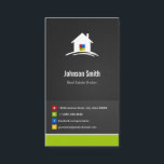 Cartão De Visita Corretor imobiliário - Inovador criativo criativo<br><div class="desc">Faça uma impressão duradoura com essa cartão de visita profissional. Quer você esteja trabalhando em rede, conhecendo clientes ou aumentando sua marca, este design oferece uma maneira na moda e memorável de mostrar suas informações. Personalize facilmente o texto, as fontes e o layout usando as ferramentas de edição do Zazzle...</div>