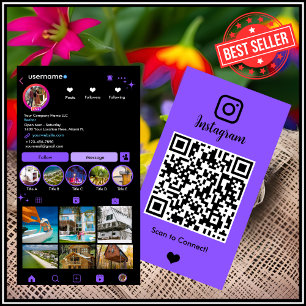 Cartão De Visita Corretor Imóveis Instagram Agente Imobiliário Roxo