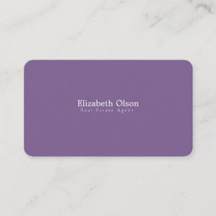 Cartão De Visita Corretor Moderno Promocional simples roxo branco