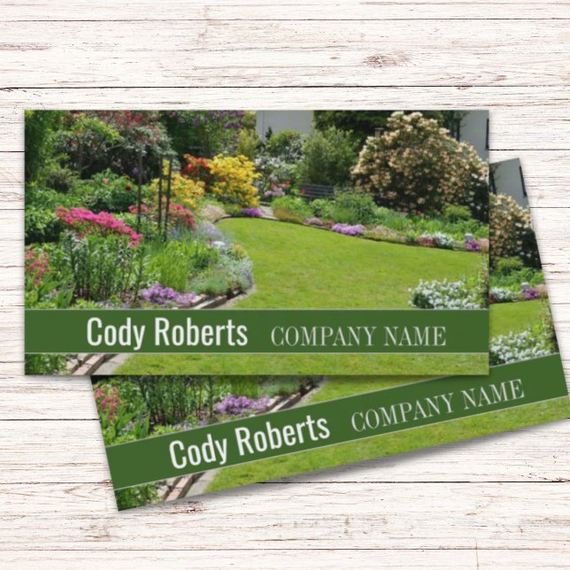 Cartão De Visita Corte de erva (Grass cutting mowing lawn landscaper landscaping business card)