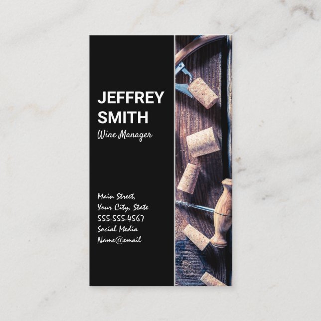 Cartão De Visita Cortiça e seus orifícios (Frente)