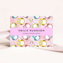 Cartão De Visita Corujas Corujas, Coruja, Pet Compre, Loja de Aves