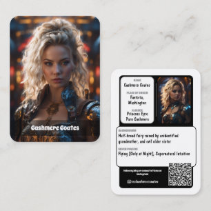 Cartão De Visita Coscards Minimalistas de Pure Play Cosplay   Códig